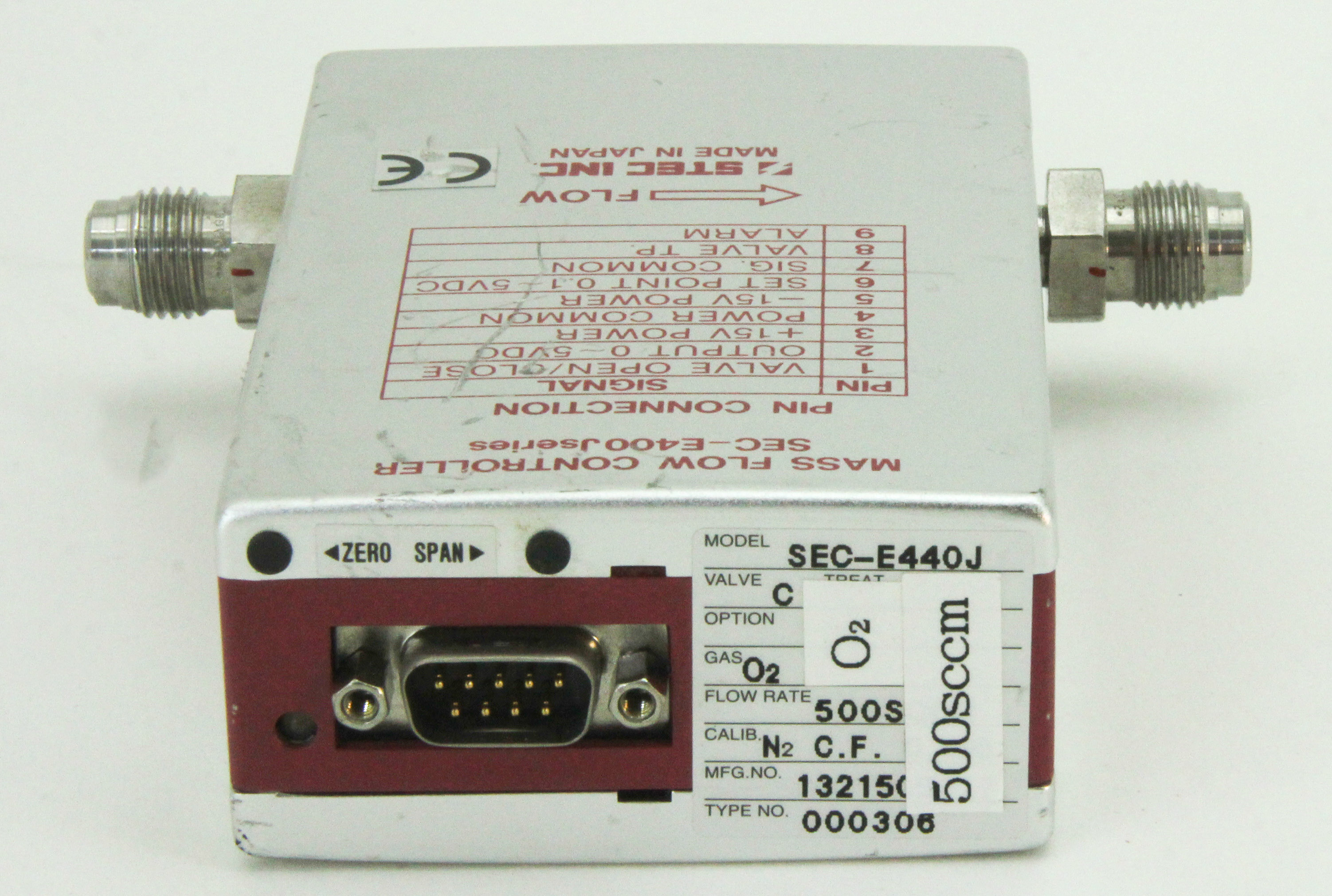 6040 HORIBA-STEC MFC SEC-E440 MASS FLOW CONTROLLER SEC-E440J